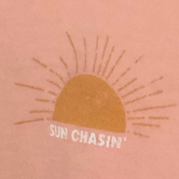 Flirtitude, Sun Casin Cropped TShirt, Light Salmon color, Size Medium - Picture 3 of 5